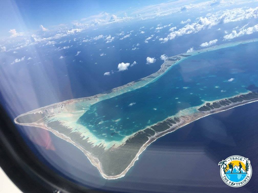 View from the flight from Rangiroa to Fakarava