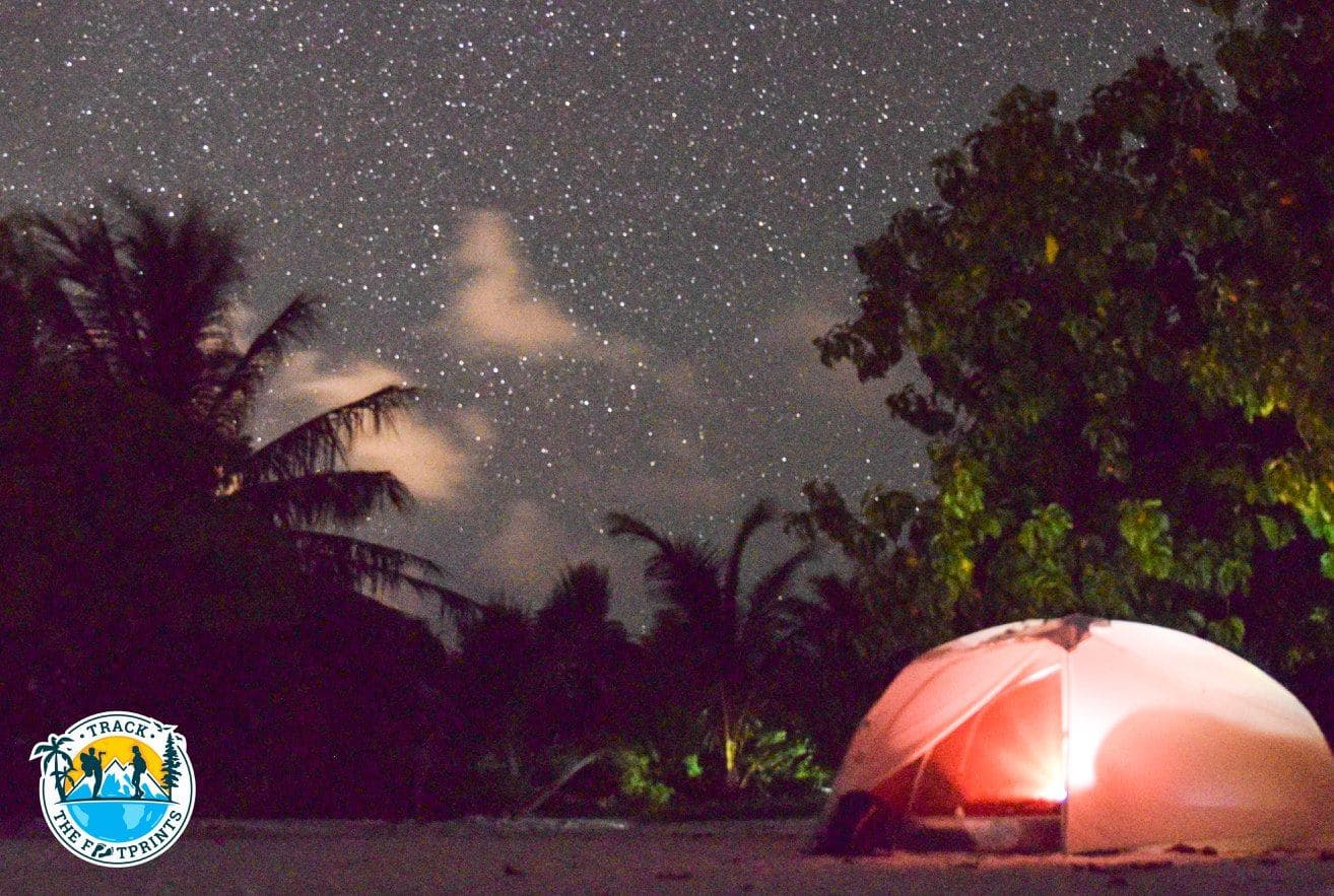 Our tent and the stars