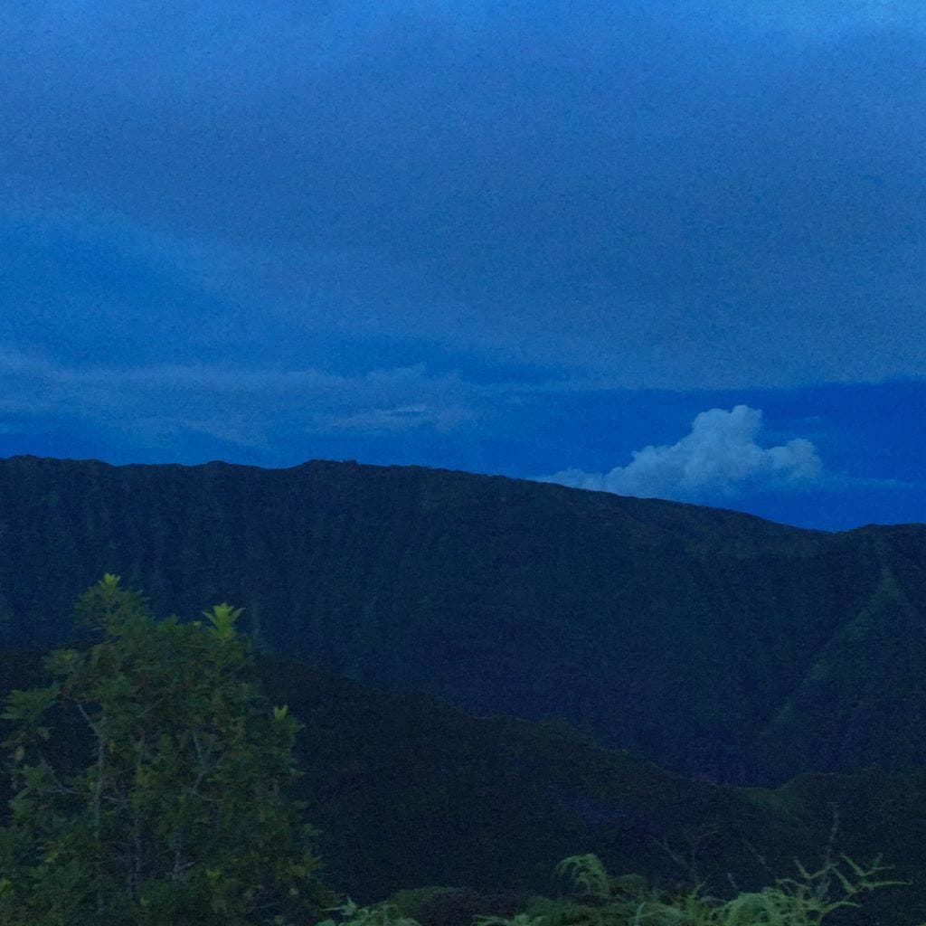 Before the sunset on the Aorai trek