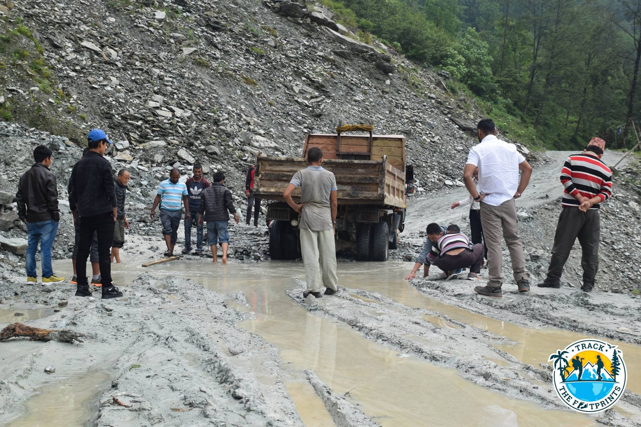 Second landslide when leaving Yuksom