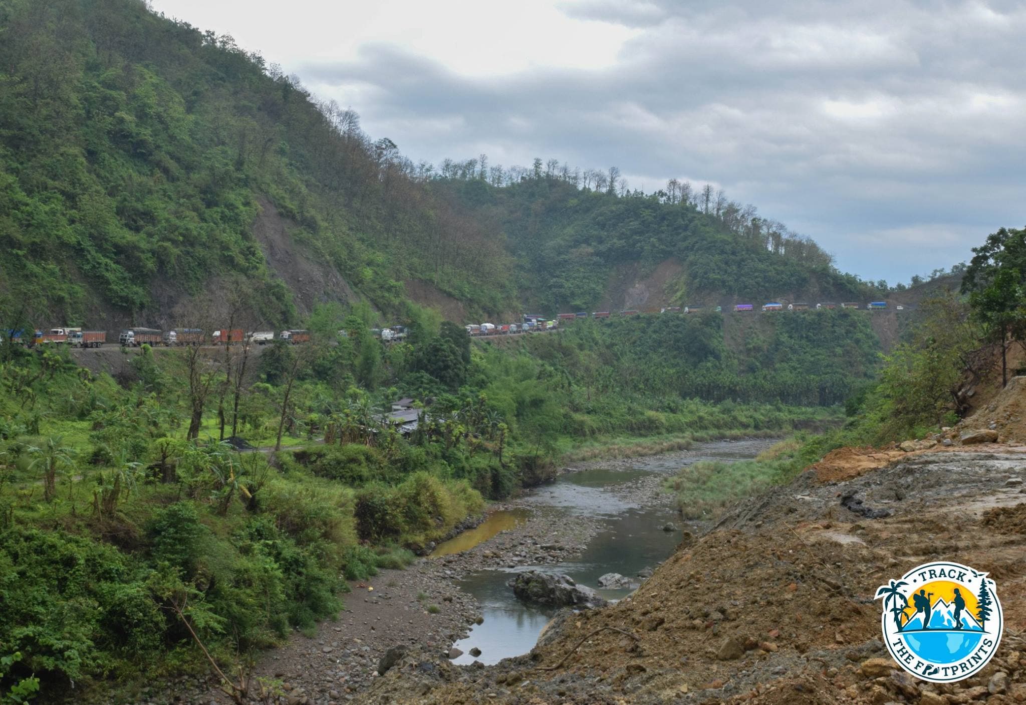 It was impressive to see so many trucks