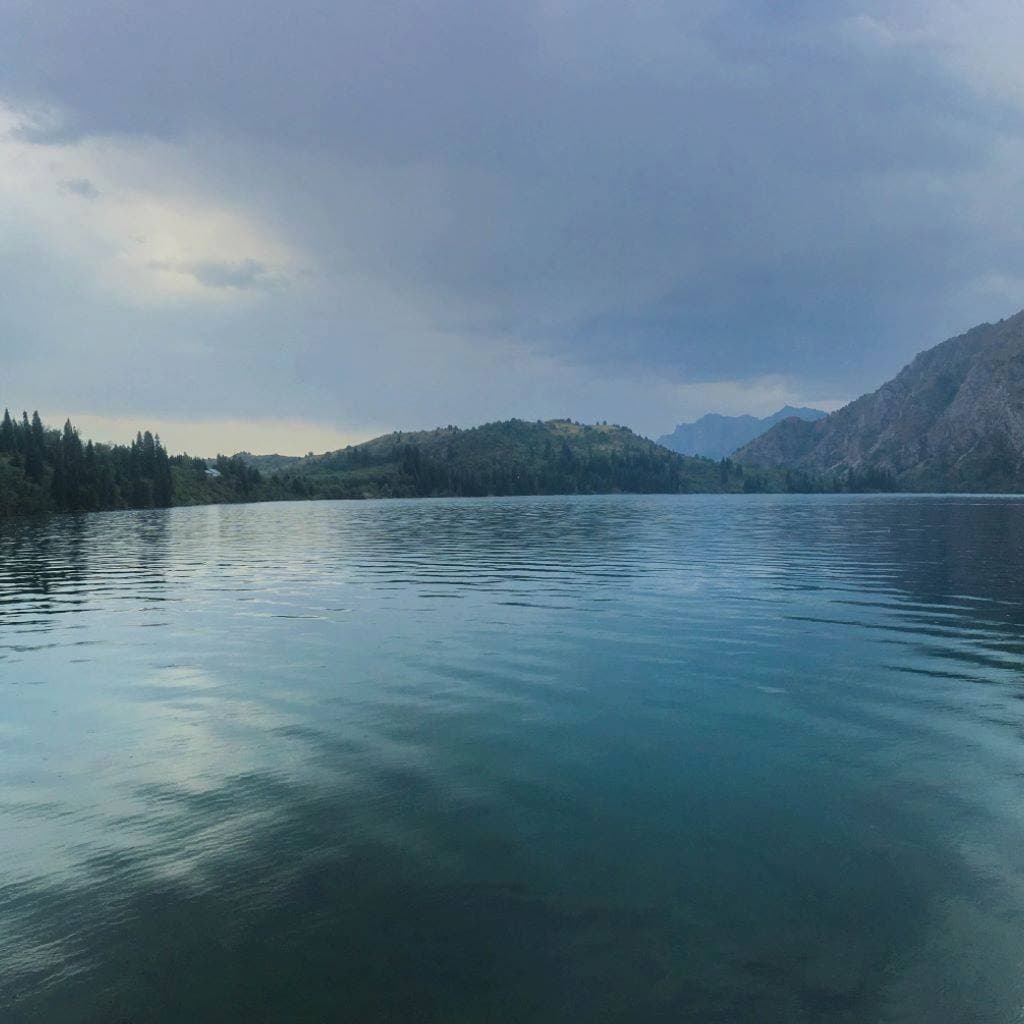 Lake Sary-Chelek before a little storm