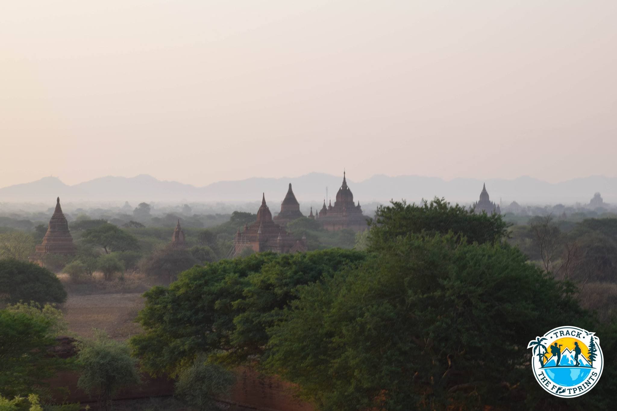Temples & Landscapes of Bagan during sunrise