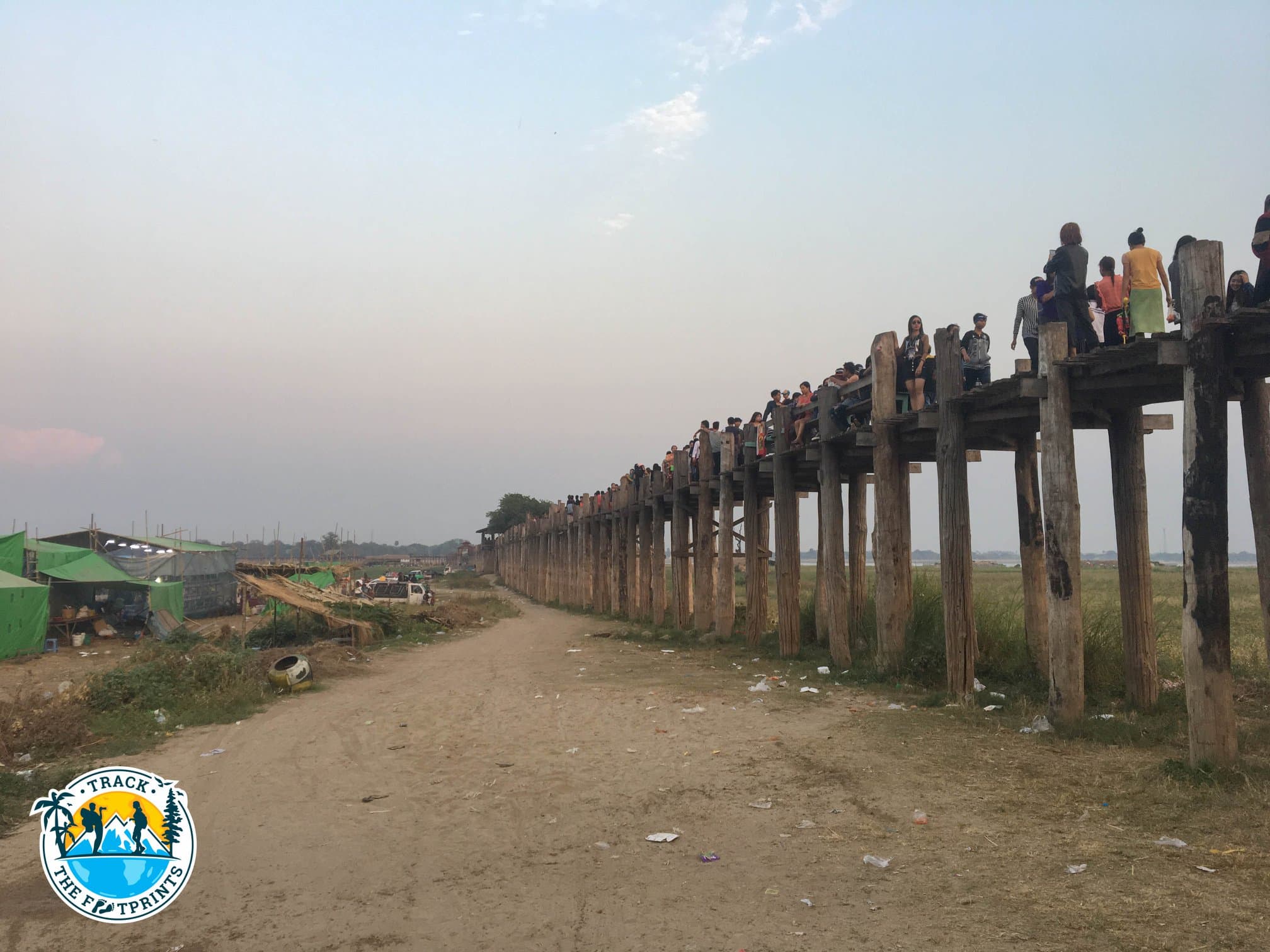 Famous oldest bridge of Mandalay