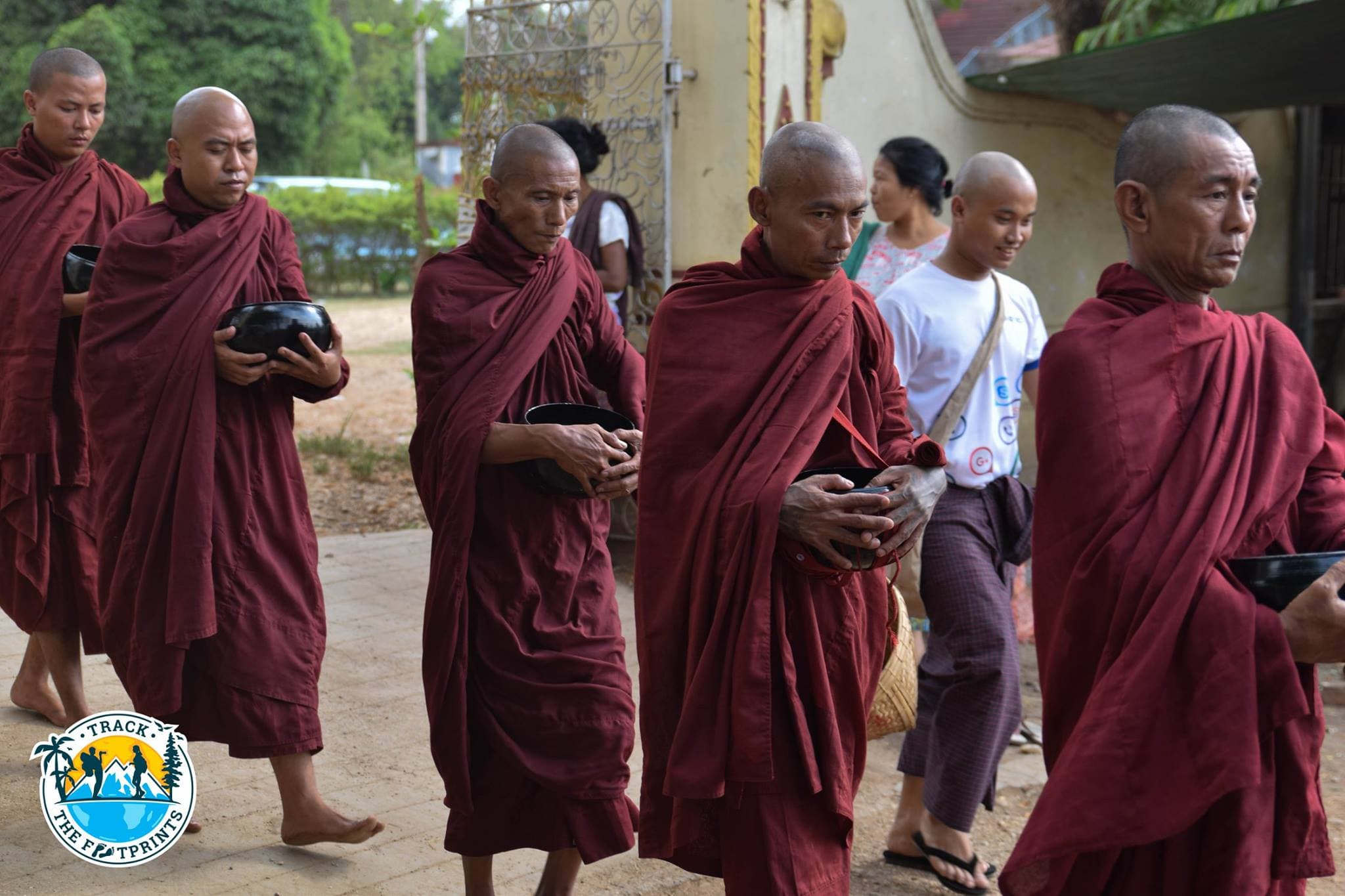 Daily activity for monks in Pyay