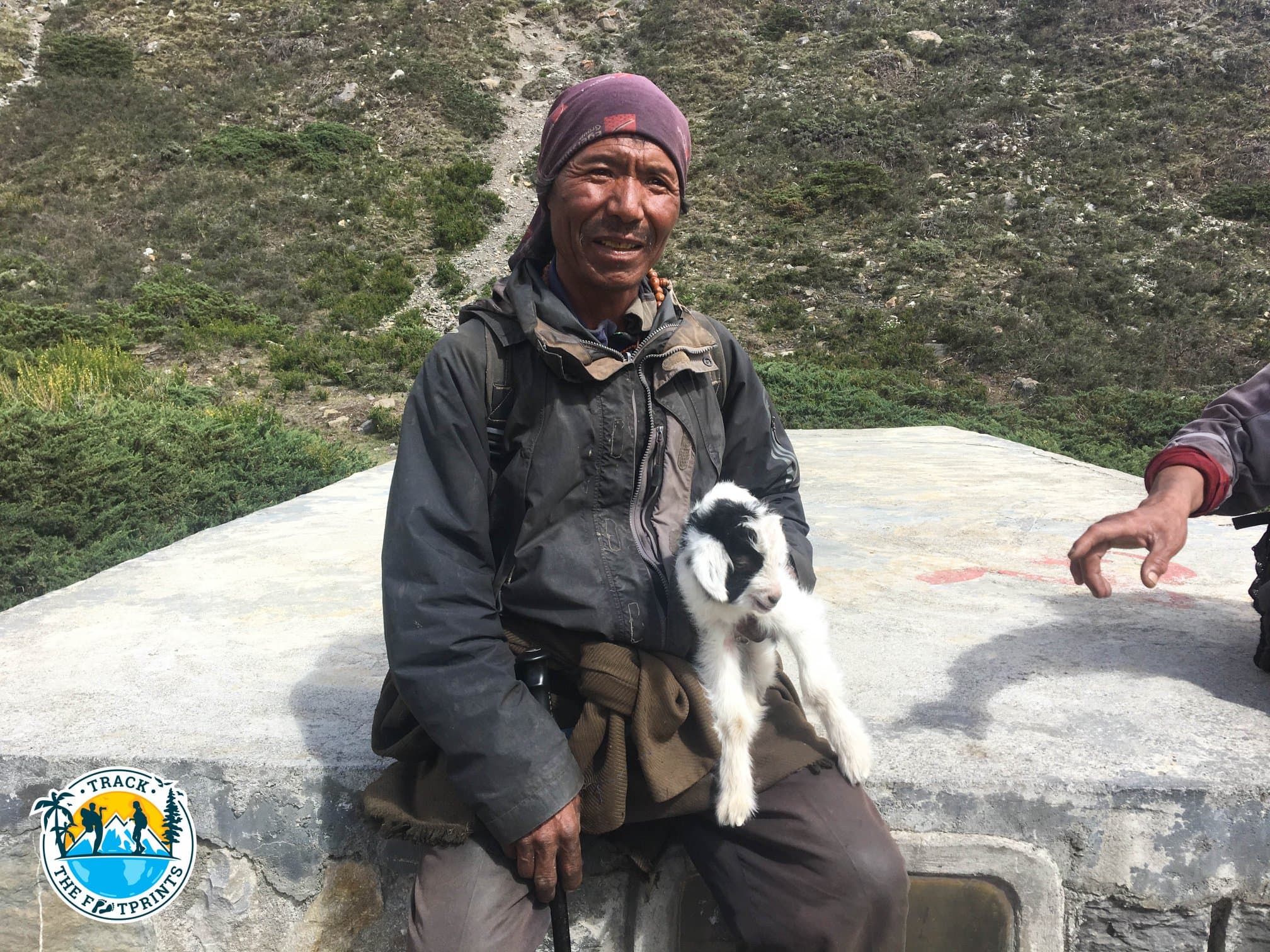 Nice local guy with a baby sheep