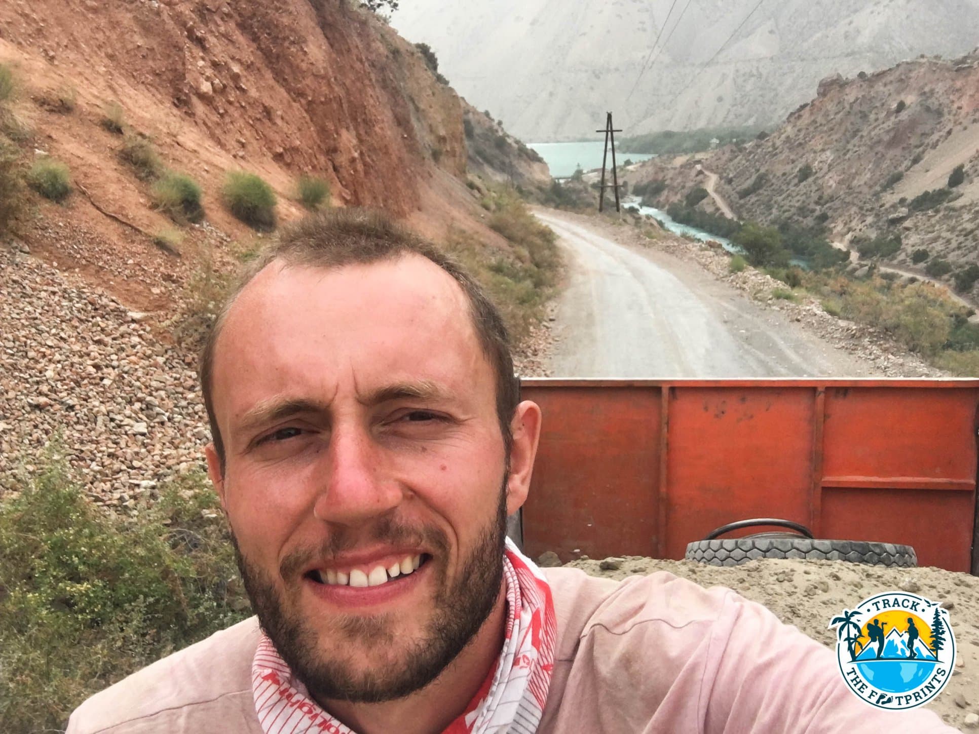 Our last hitchhiking ... on the rooftop of a truck