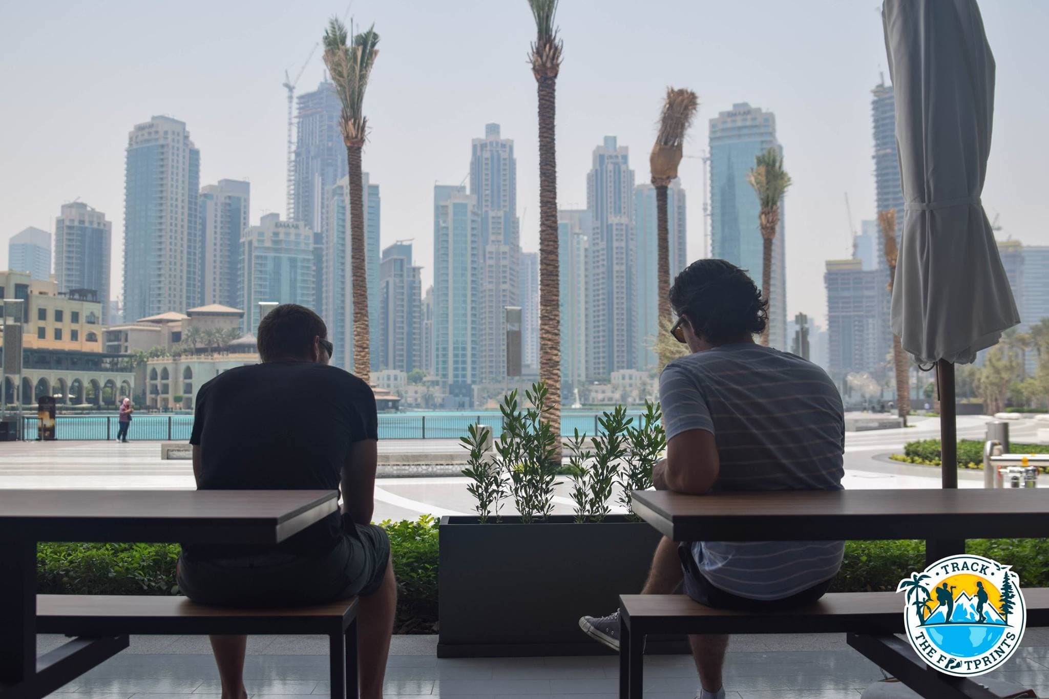 In front of the The Dubai Fountain