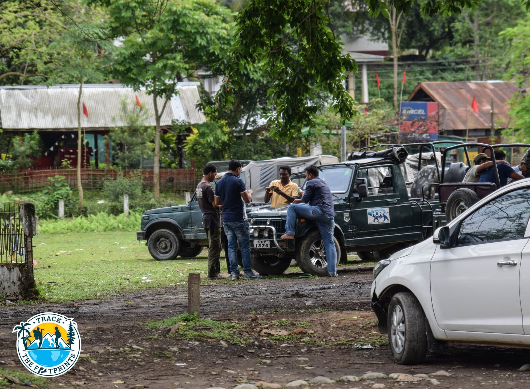 Kaziranga National Park — Safari Guys playing with cards while waiting for tourist