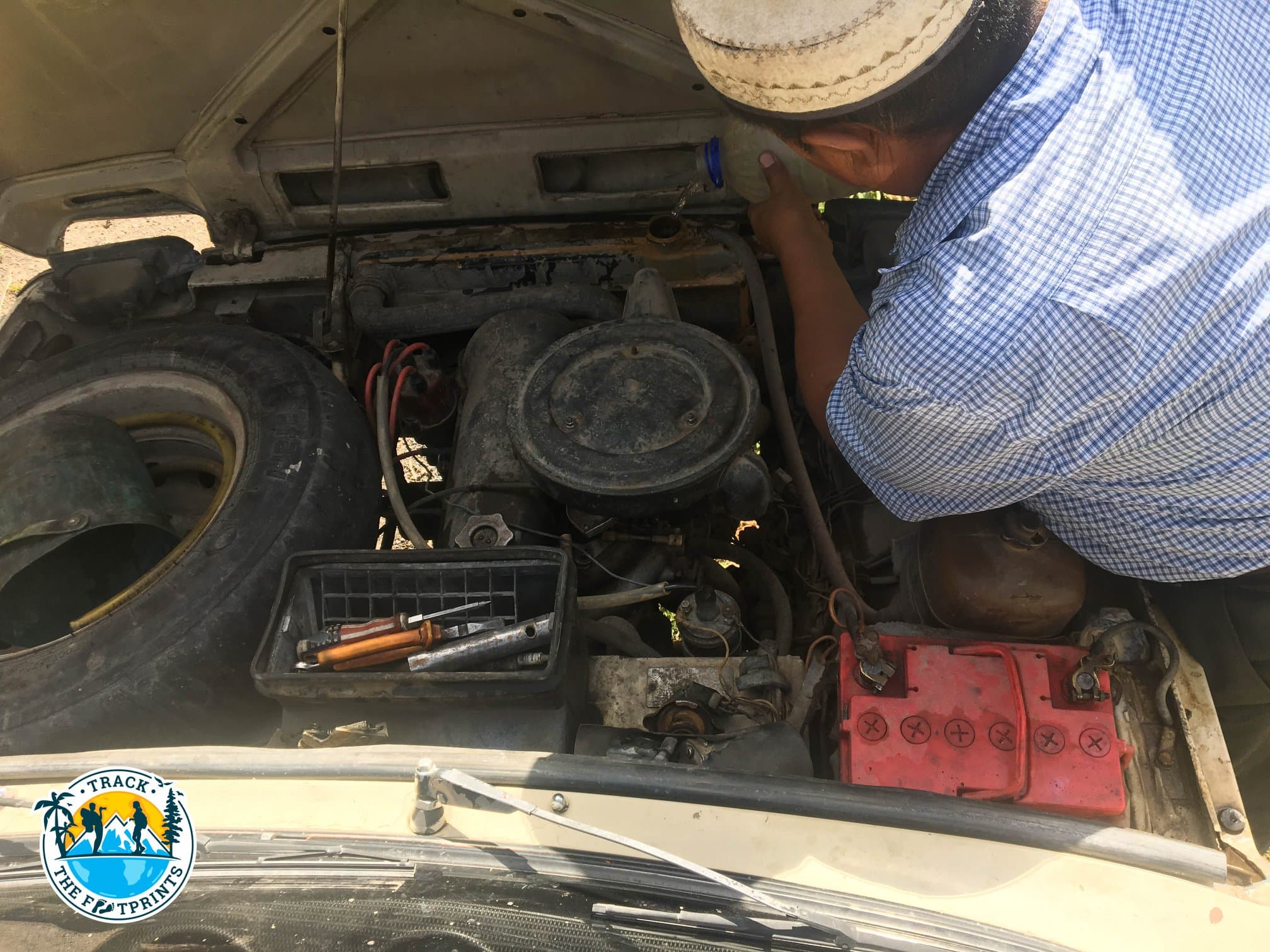 Everything is normal, just stop when the engine is too hot and take fresh water from the river