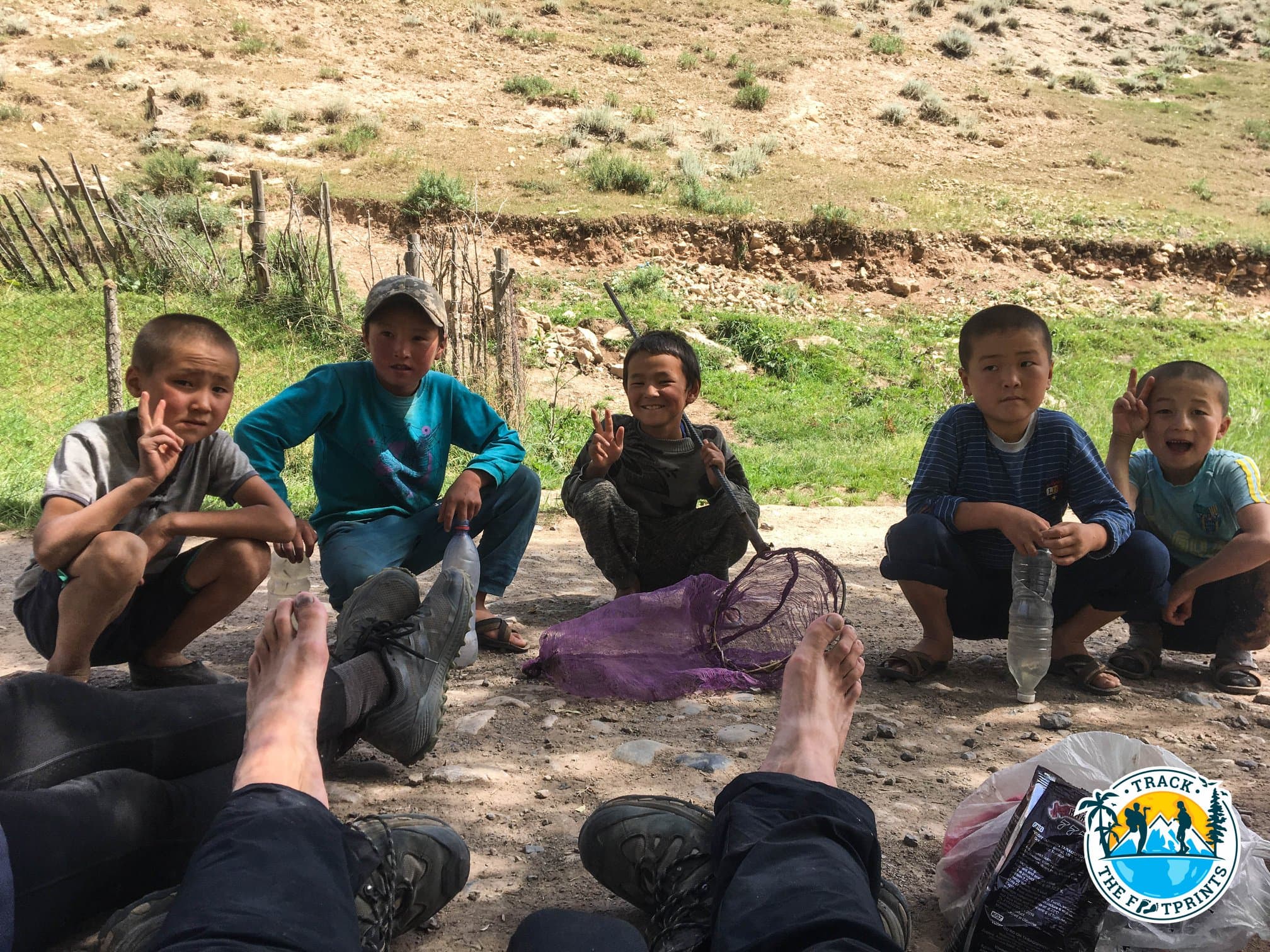 Kids cannot stop themselves to stop by when they saw tourists — Heights of Alay Valley trek