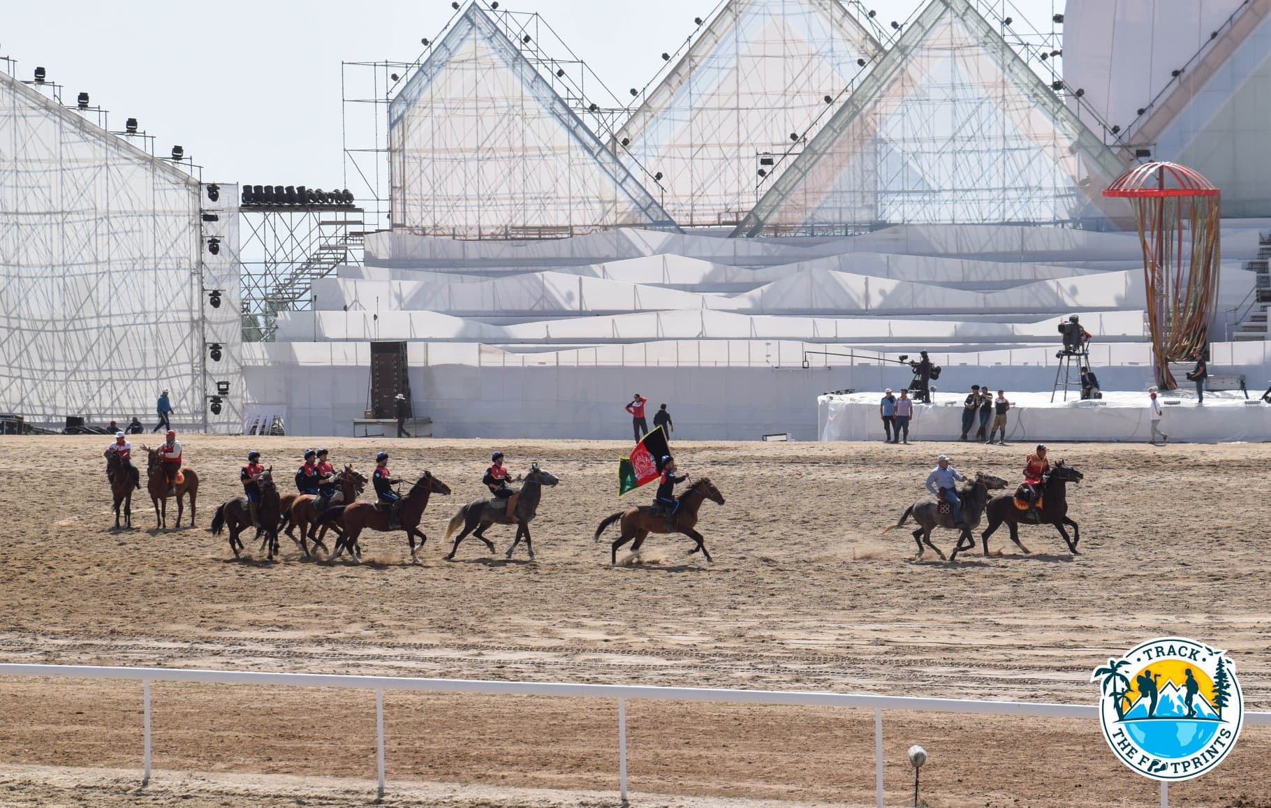 The famous Kok Boru (a traditional horse game with a corpse of a goat) β World Nomad Games