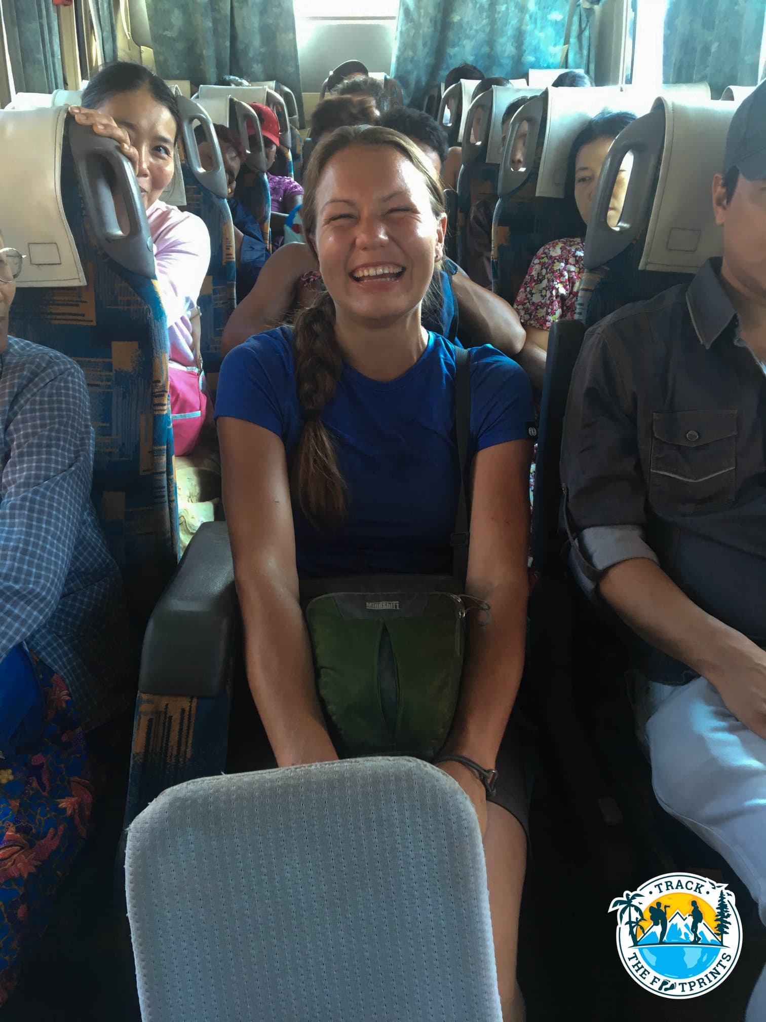 When there is no place in the bus, there is always a solution. First folding chairs, and when that is not enough there are always tiny plastic chairs...