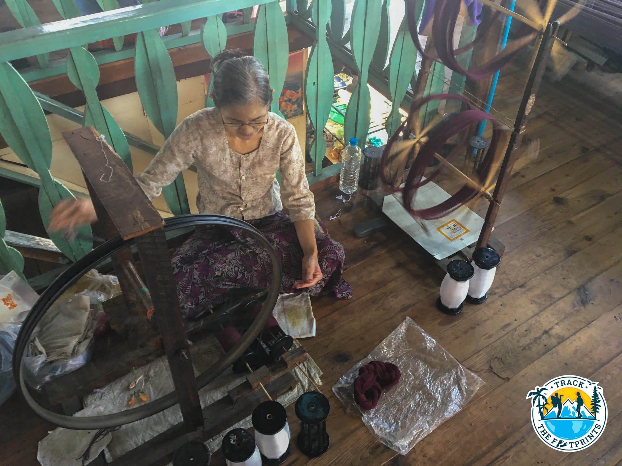 Silk and lotus materials fabrication β Inle Lake