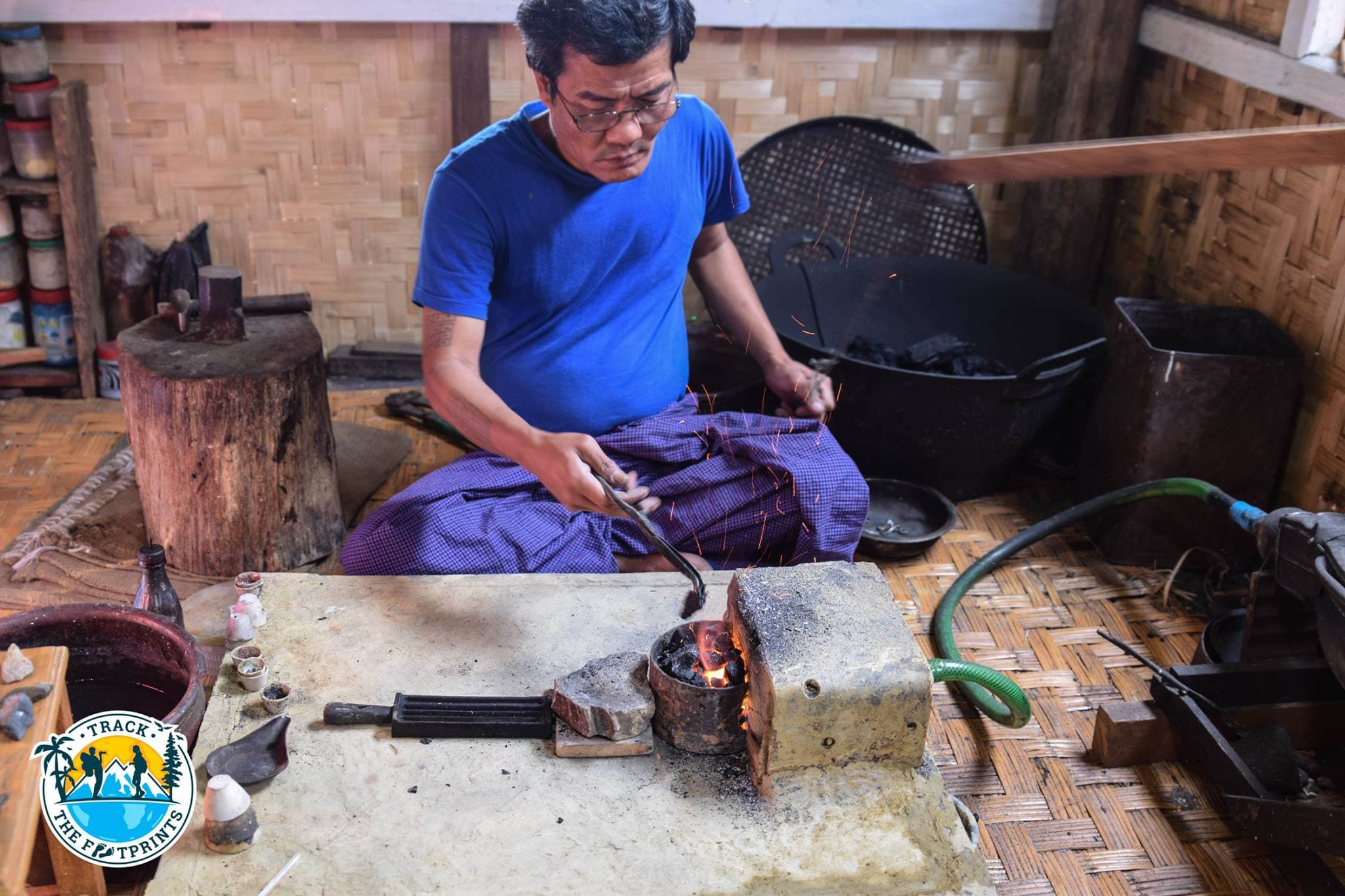 Silversmith on the Inle Lake