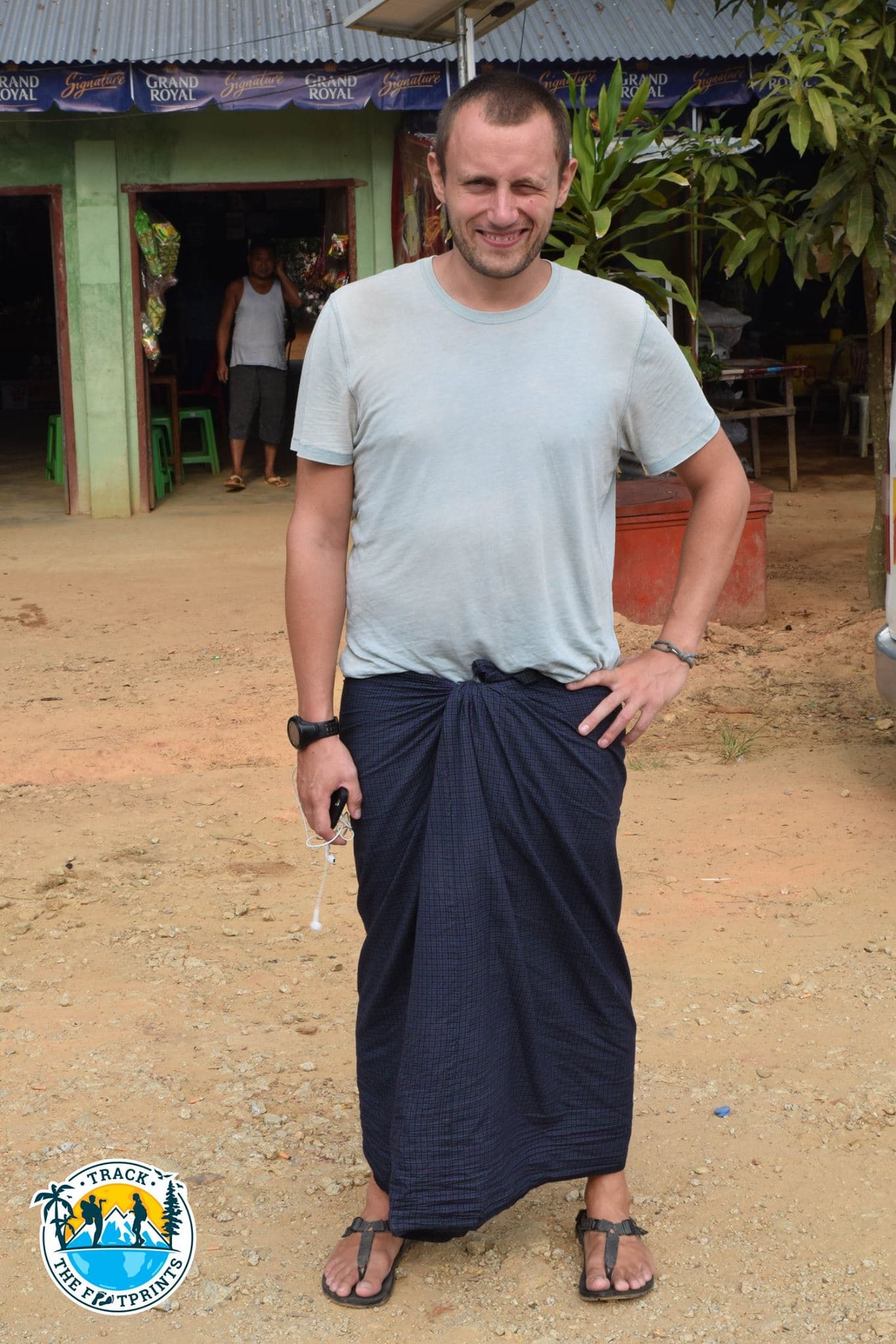 William bought his first longyi